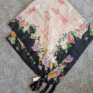 New! Johnny Was Santa Fe Silk Scarf with Horses